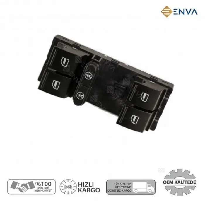 Seat Alhambra Sol Ön Dörtlü Cam Açma Düğmesi Anahtarı 2012-2016