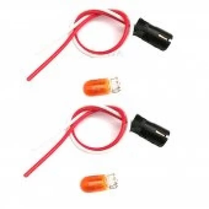 T10 Turuncu Ampul Ve Kablolu Duy 2 Adet 5W 12V Takım