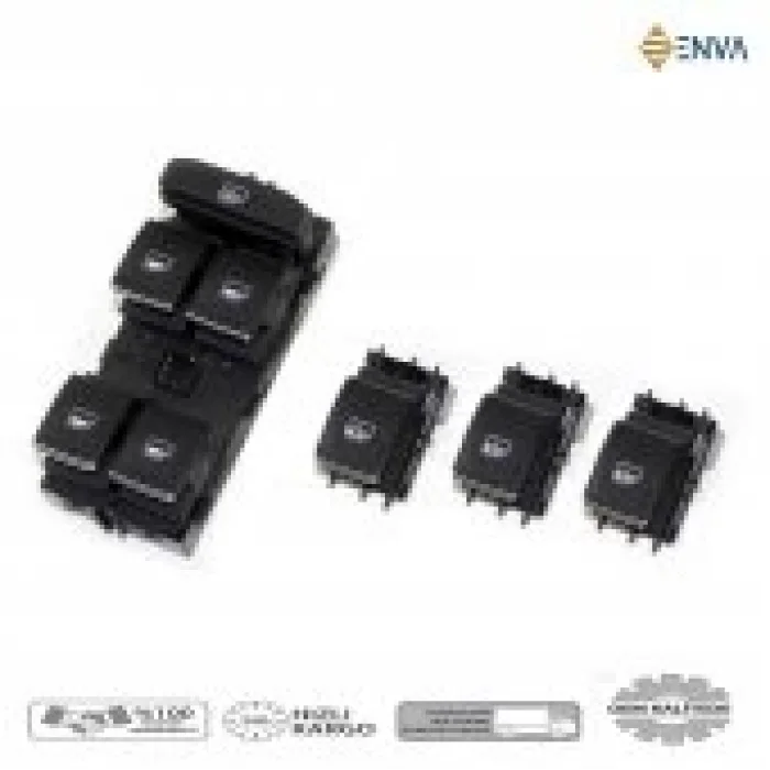 Volkswagen Golf 7 Cam Açma Düğmesi Anahtarı Takımı 2014-2017