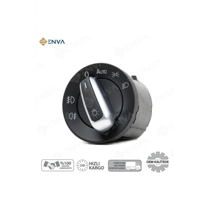 Volkswagen Passat Far Anahtarı Otomatikli Kromlu 2007--2011