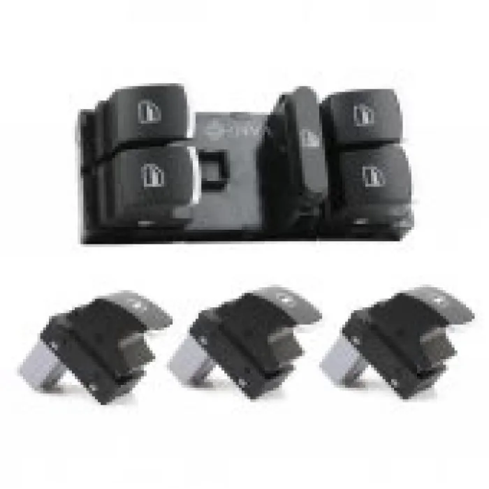 Volkswagen Touareg Cam Açma Düğmesi Anahtarı Takım 2003-2005 Krom