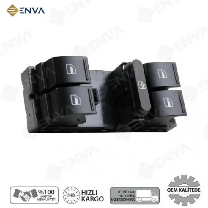 Volkswagen Touareg Sol Dörtlü Cam Açma Düğmesi Anahtarı 2003-2005