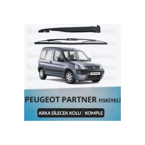 Peugeot Partner Arka Cam Silecek Kolu + Süpürgesi 1997-2008 (fiskiyeli)