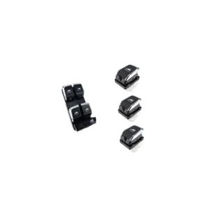 Audi A1 Dörtlü Tekli Cam Açma Düğmesi Takımı 2011-2016 kromlu