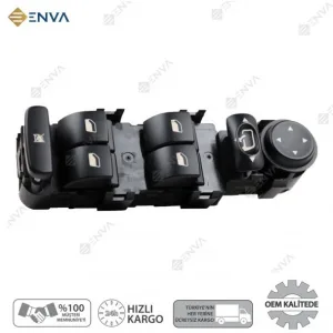 Citroen C5 Sol Ön Dörtlü Cam Açma Düğmesi Anahtarı 2001-2007