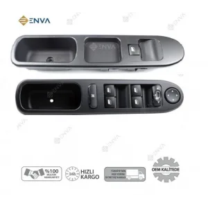 Peugeot 307 Sağ Sol Cam Açma Düğmesi Anahtarı Takımı 2001-2008