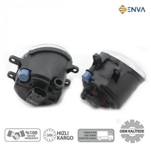 Toyota Uyumlu Yaris Sag + Sol Ön Sis Fari Sis Lambasi Takimi 2006-2012 383647712