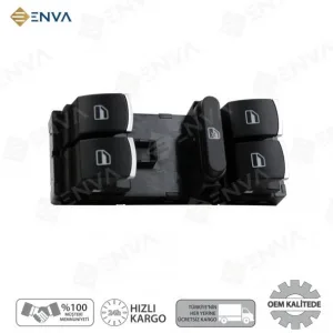 Volkswagen Golf 5 Cam Açma Anahtarı Düğmesi 2006-2011 kromlu