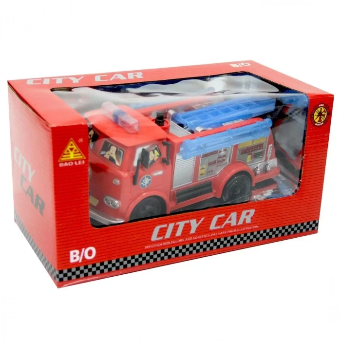 City Car Işıklı Sesli Pilli İtfaiye Aracı