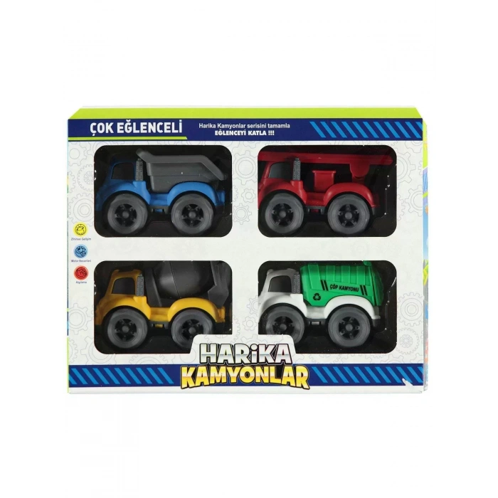Kutulu 4lü Kırılmaz Harika Kamyonlar