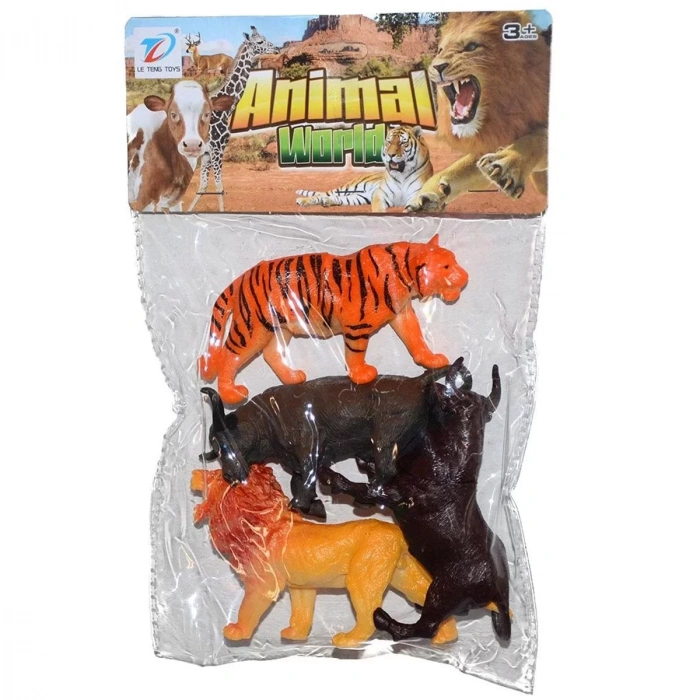 Poşette 4 Parça Vahşi Hayvan Seti 888A-21