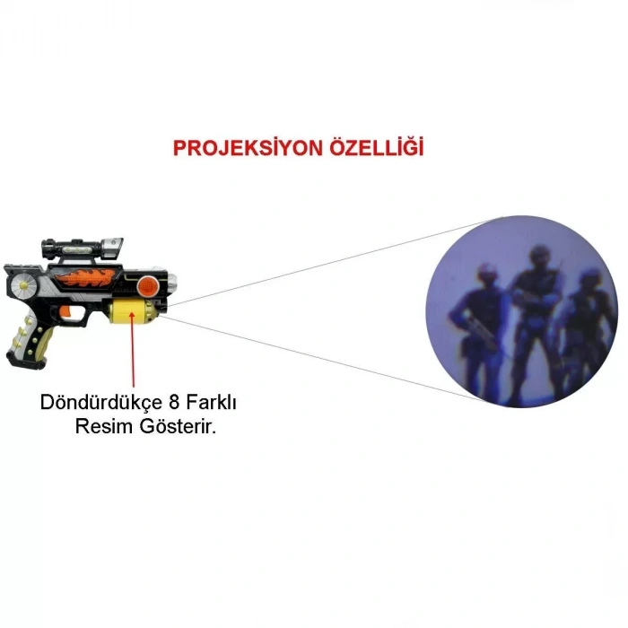 Projeksiyon Özellikli Pilli Sesli PoşeUSDi Oyuncak