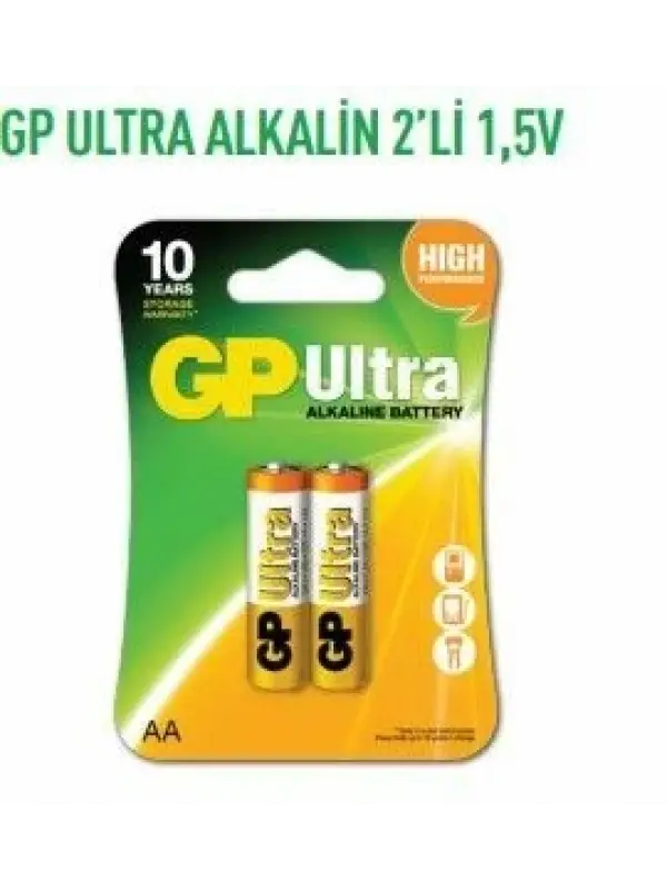 GP15AU-2U2 ULTRA ALKALİN 2Lİ 1,5V KALEM PİL