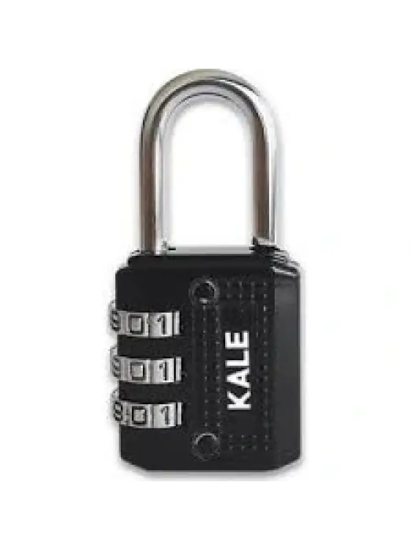 KALE ŞİFRELİ ASMA KİLİT SİYAH 3 BASAMAKLI