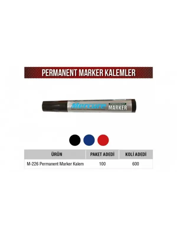 MERCURE PERMANENT MARKER SİYAH
