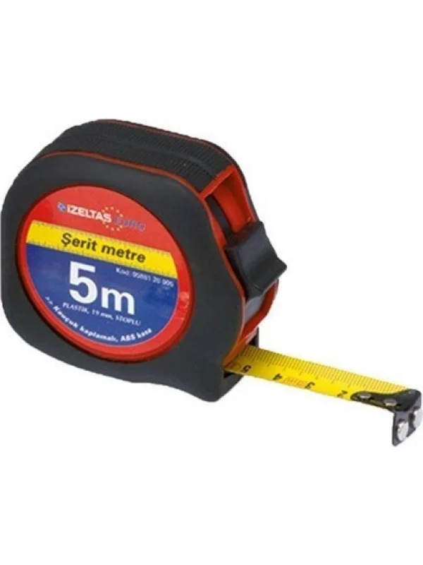 * 5 M PLASTİK STOPLU ŞERİT METRE