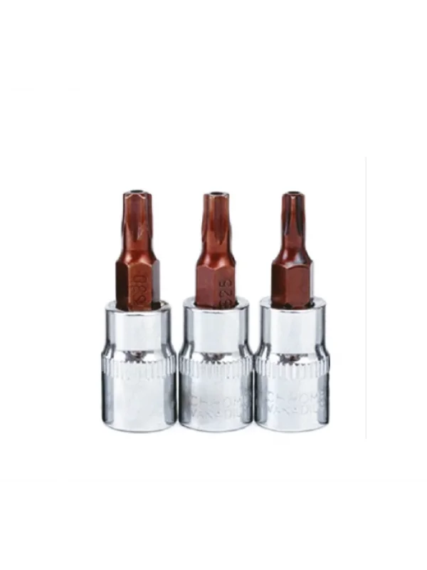 Yüksek Kaliteli 1/4 Crv Star Delikli S2 Torx Lokma