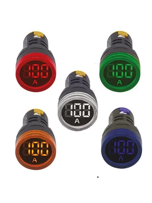 22mm 100A Ledli Akım Trafolu Ampermetre - 10 Adet