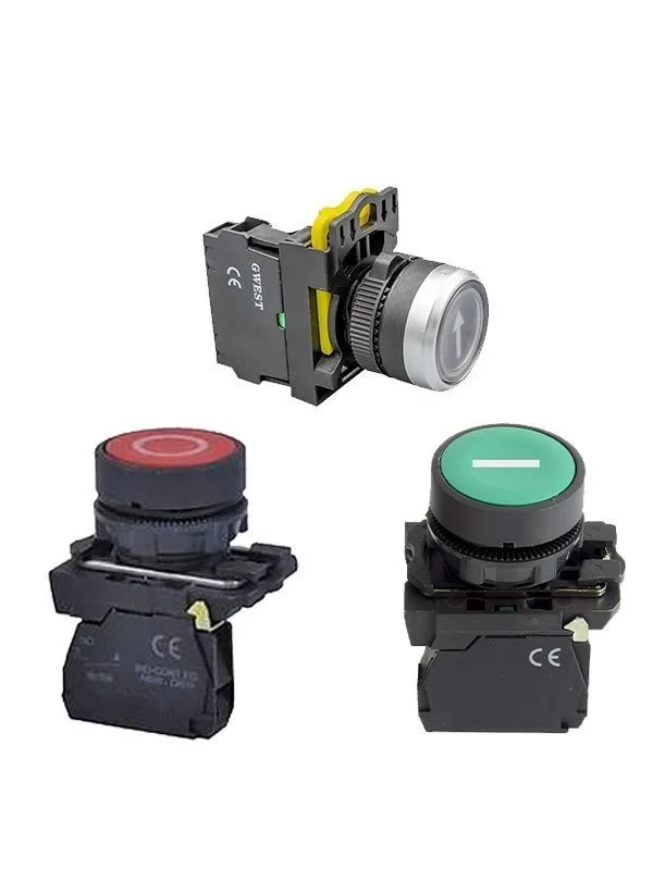 22 mm İşaretli Yaylı Butonlar - 10 Adet