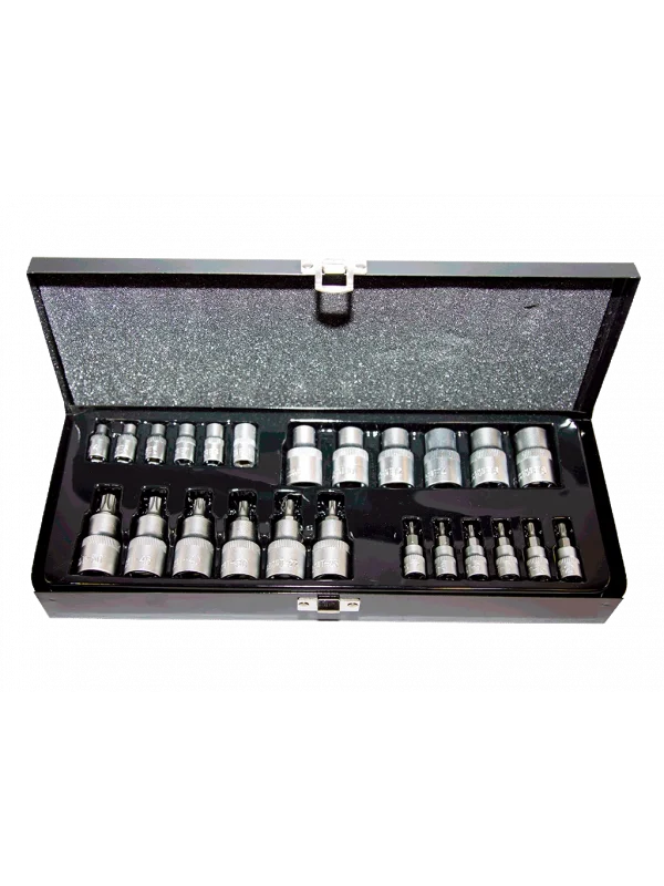 Profesyonel Tamirat İçin 25 Parça Torx ve E Tipi Torx Lokma Seti