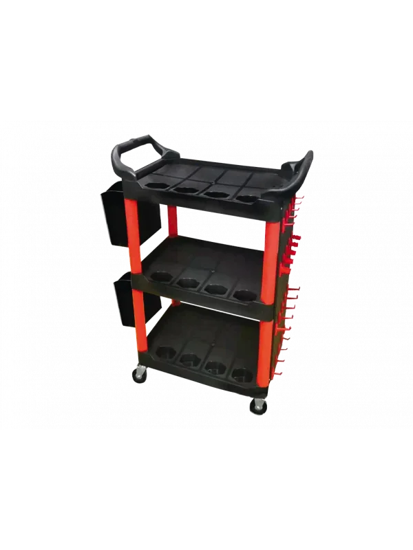 Hepsicinde 3 Raflı Aksesuarlı Alet Taşıma Arabası