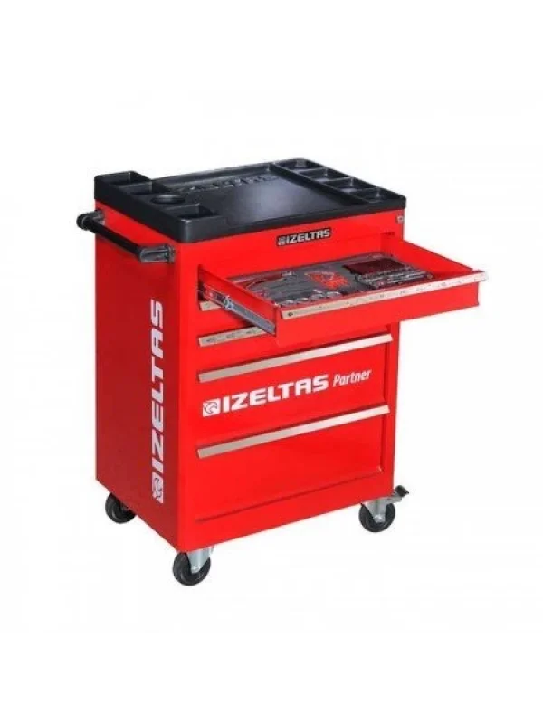 5 ÇEKMECELİ PARTNER MOBİL TAKIM DOLABI KIRMIZI ( DOLU )