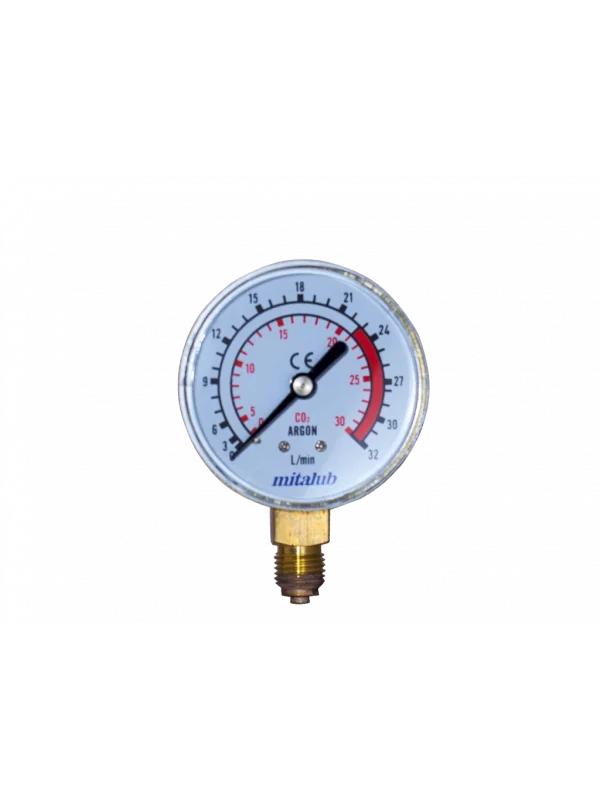 63 mm. 32 Lt/dk Argon Saati Alttan Manometre