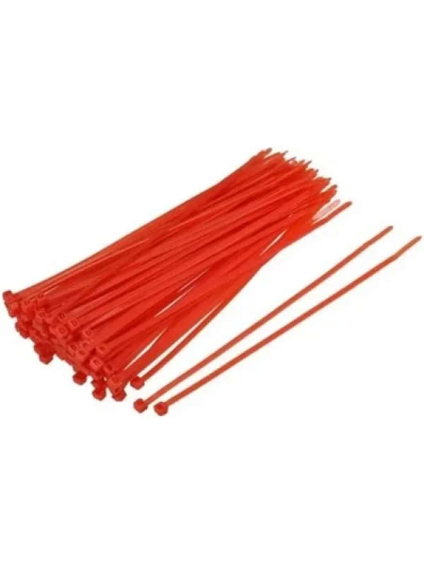 Omega 100×2.5 mm Kırmızı Kablo Bağı