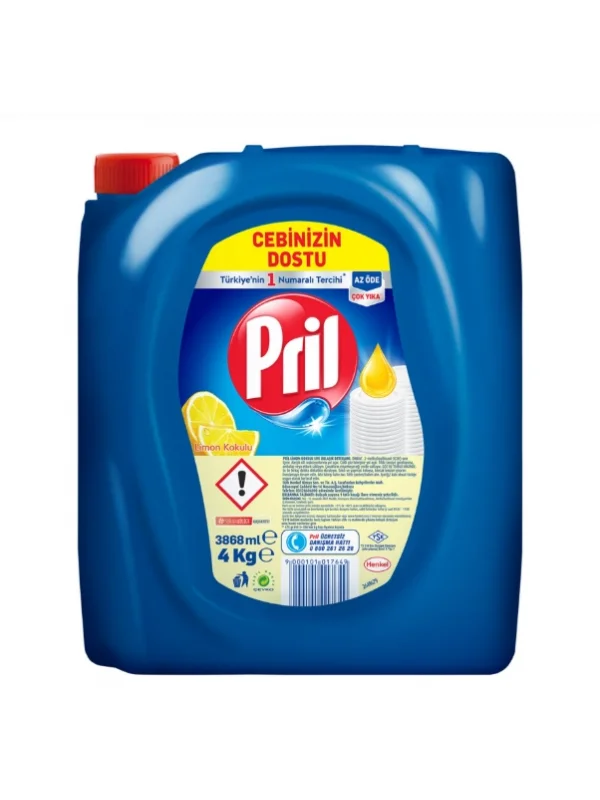 Pril Sıvı Bulaşık Deterjanı 4kg Limon