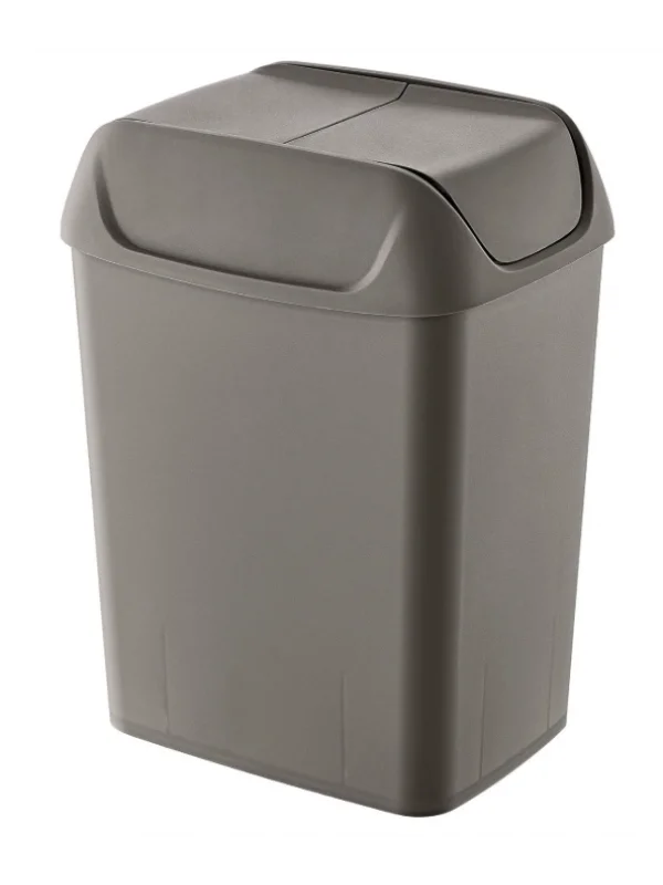 Smartware Svingi Çöp Kutusu 10 LT Terra - Antrasit, Çok Amaçlı Çöp Kutusu
