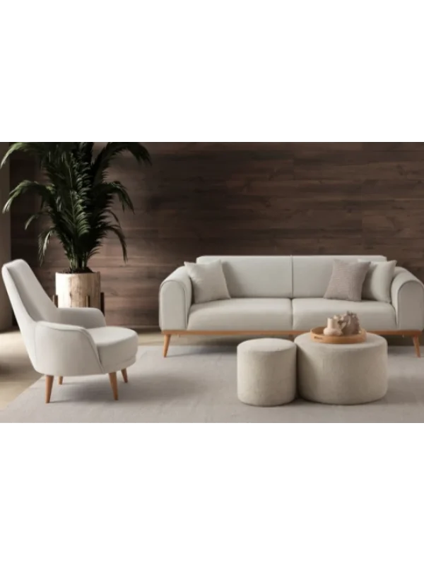 Rebul 3+1 Koltuk Takımı Bej Renk