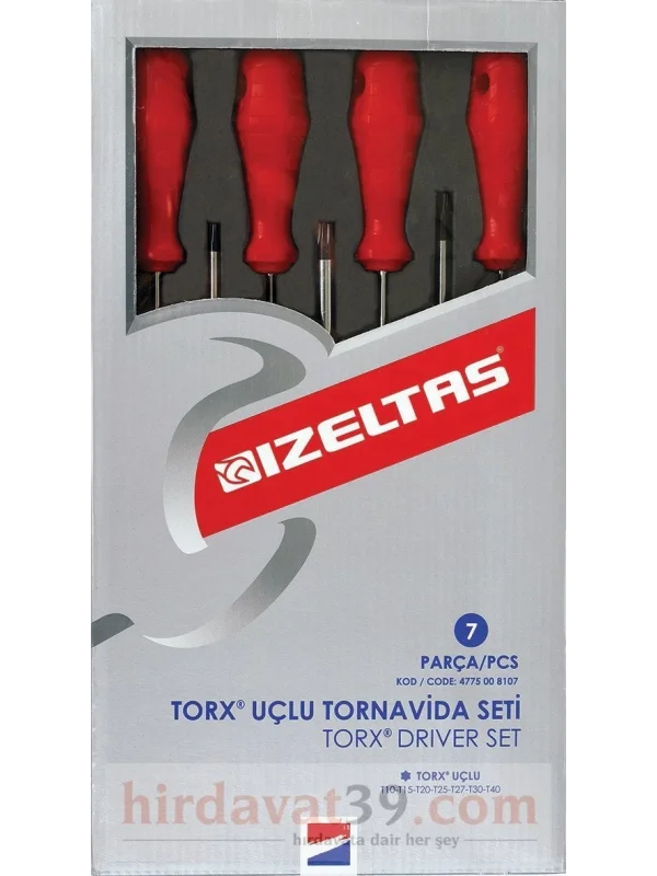 7LI DELİKLİ TORX TORNAVİDA SETİ