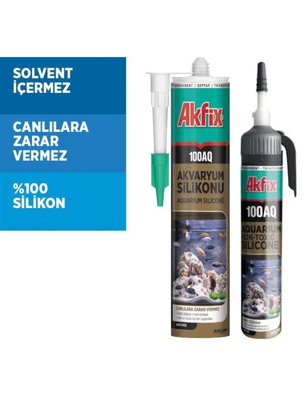 Akfix 100 Akvaryum Silikonu Siyah 280 ml