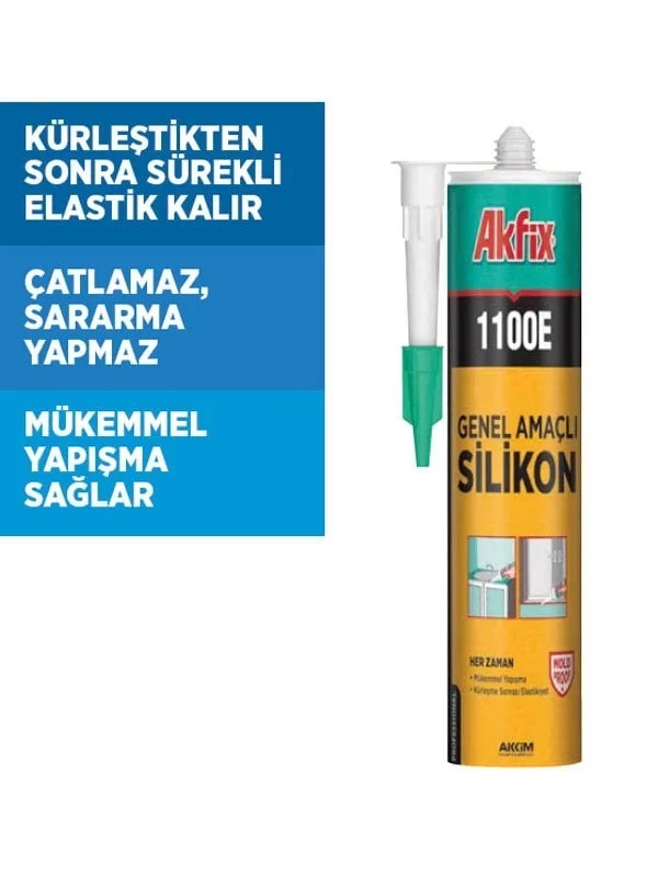 Akfix 1100E Genel Amaçlı Silikon 280 gr