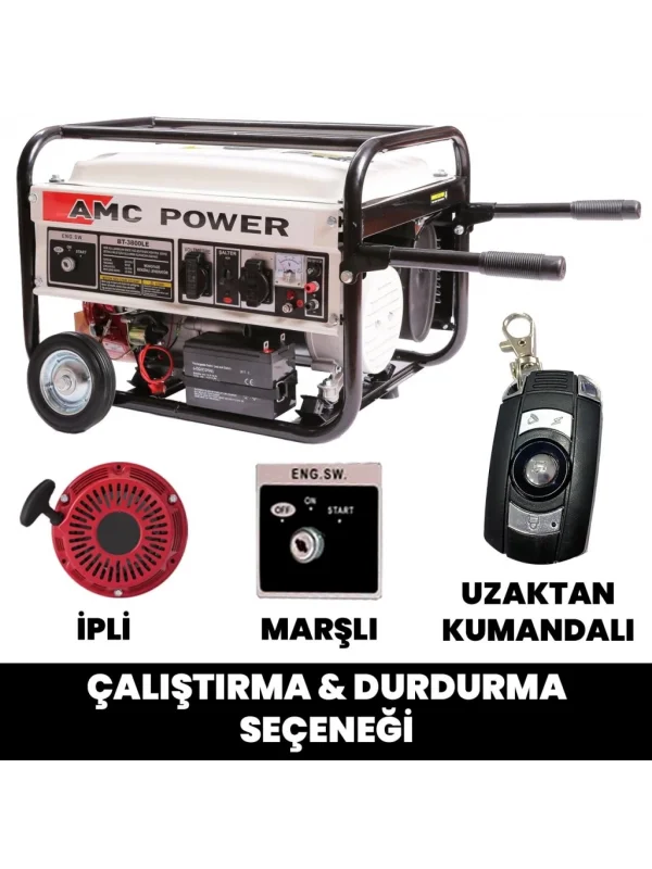 Amcpower 3,5 KVA Benzinli Jeneratör(Marşlı)