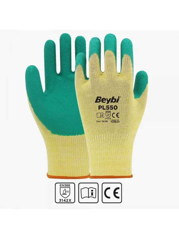 Beybi Nitril PMK Örme Cirinkle Camcı Eldiveni NO:10