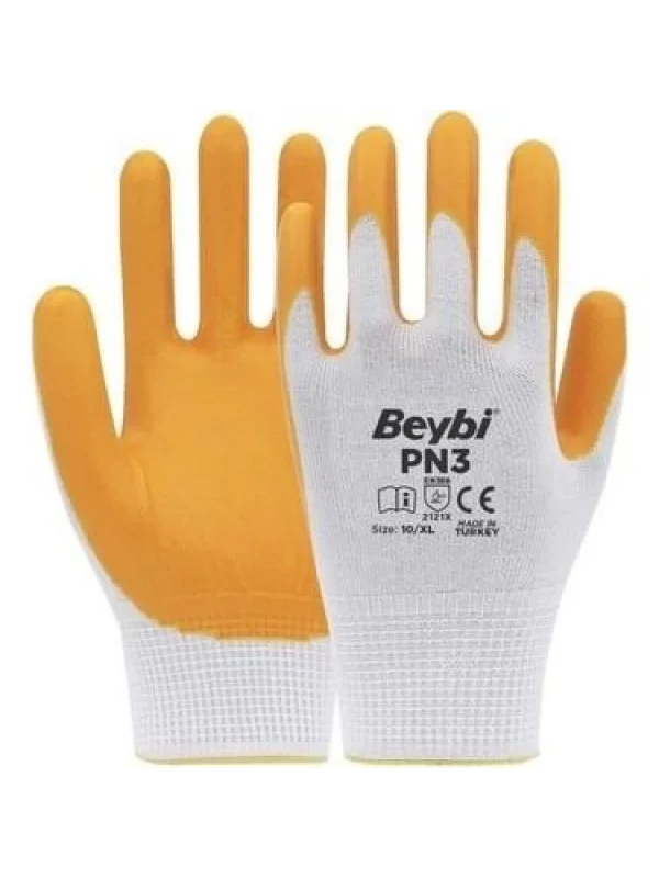 Beybi PN-3 Nitril Sarı Eldiven