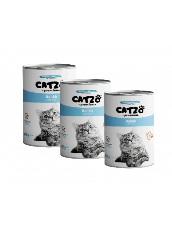 CATZO KONS. PREMİUM--BALIK PARCA ETLİ-- 400 GR.*12