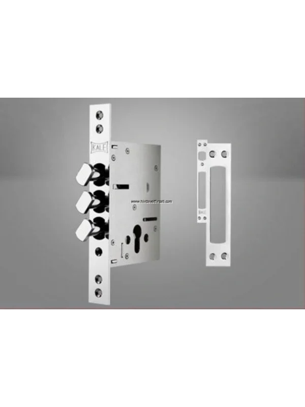 Döner Sürgülü Çelik Kapı Emniyet Kilidi - KROM ( GM Nikel Silindirli )