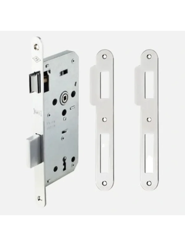 Ekstra Gömme Kapı Kilidi Tek Anahtarlı Rozet Delikli - OVAL NİKEL