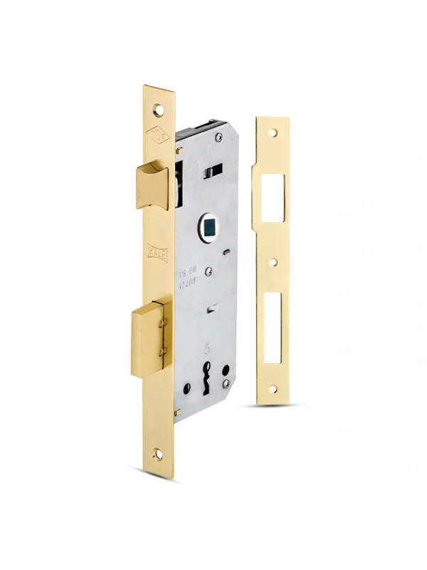 Ekstra Gömme Kapı Kilidi Tek Anahtarlı Rozet Delikli - OVAL SARI