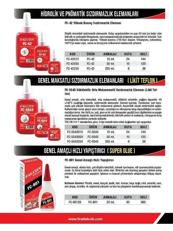 Falcon Sızdırmazlık Elemanı Fc-42 250 ml