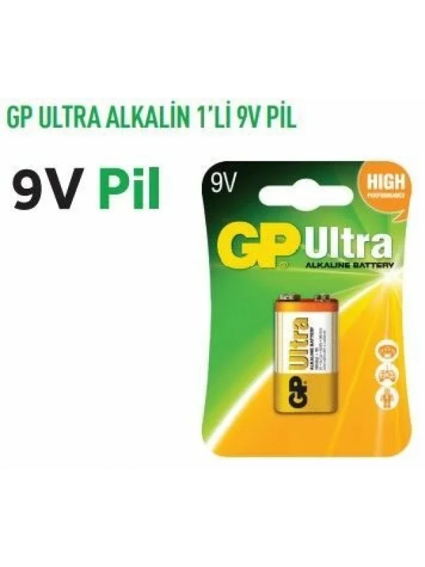GP1604AU ULTRA ALKALİN 1Lİ 9V PİL