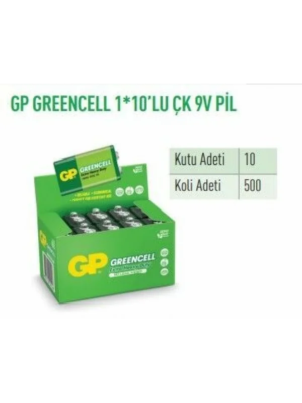 GP1604G-BU1 GREENCELL 1*10 LU ÇK 9V PİL