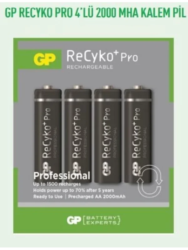 GP210AAHCBEM2GB4 RECYKO PRO 4LÜ 2000 MHA KALEM PİL