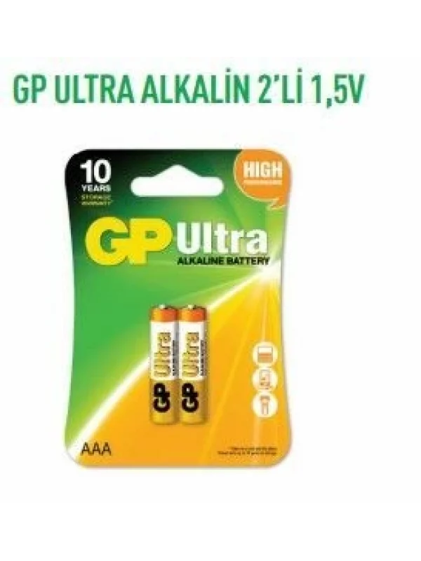 GP24AU-2U2 ULTRA ALKALİN 2Lİ 1,5V İNCE PİL