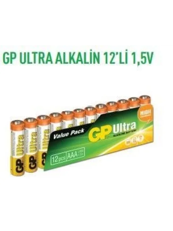 GP24AU-S12 ULTRA ALKALİN 12Lİ 1,5V İNCE PİL