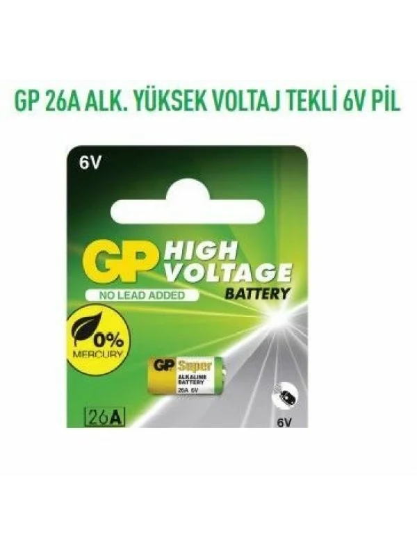 GP26A-2C1 26A ALK. YÜKSEK VOLTAJ TEKLİ 6V PİL