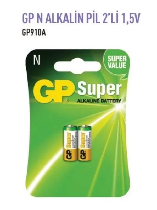GP910A N ALKALİN PİL 2Lİ 1,5 V