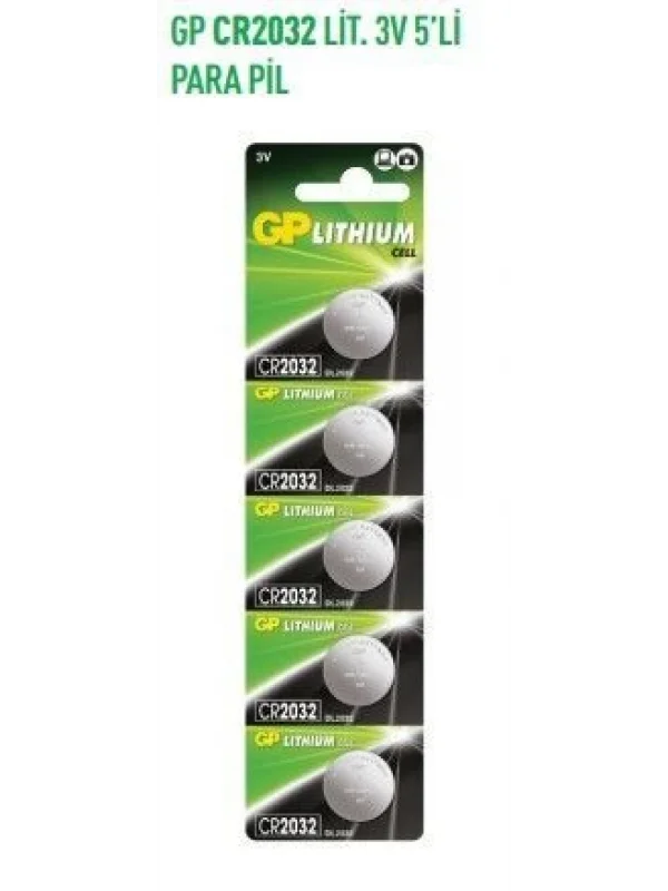 GPCR20328 CR2032 LİT. 3V 5Lİ PARA PİL